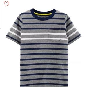NWT Carter's 5T Striped Pocket Jersey Tee